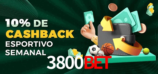 10% de bônus de cashback na 3800bet